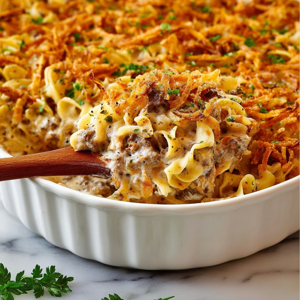 French Onion Beef Casserole Recipe - Recipe Image