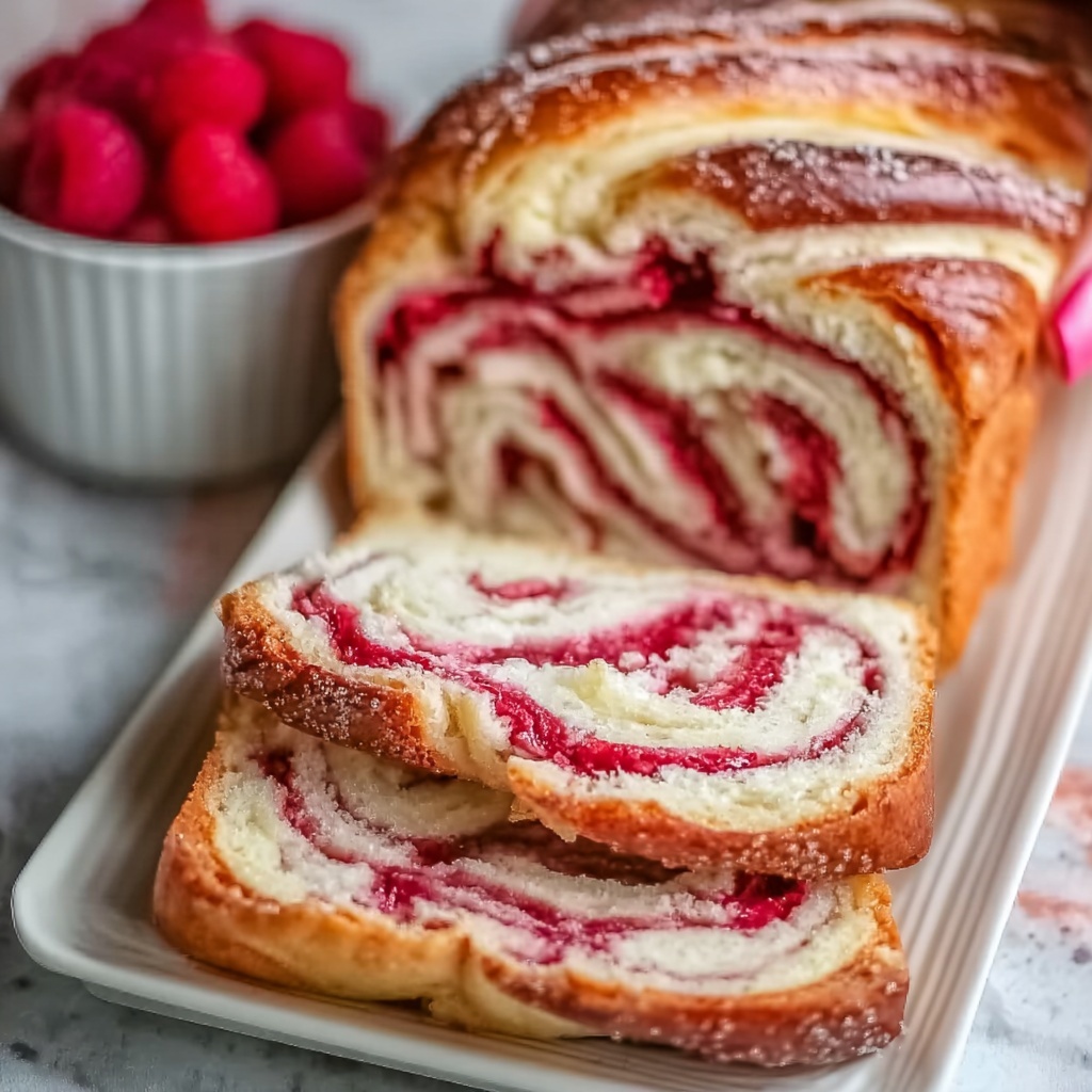 Raspberry Swirl Brioche Loaf Recipe - Recipe Image
