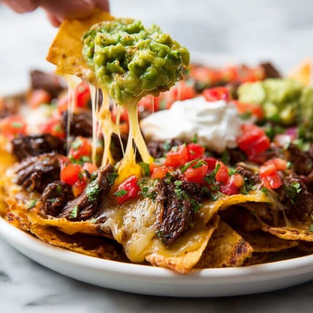 Skillet Steak Fajita Nachos Recipe - Recipe Image