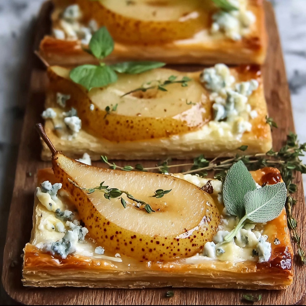 Pear and Gorgonzola Flatbread with Honey, Walnuts, and Arugula Recipe - Recipe Image