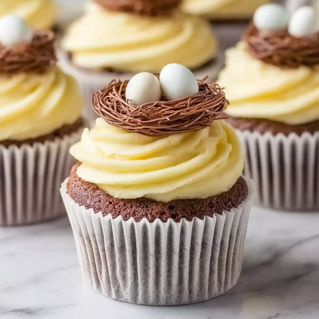 Bird's Nest Cupcakes Recipe - Recipe Image