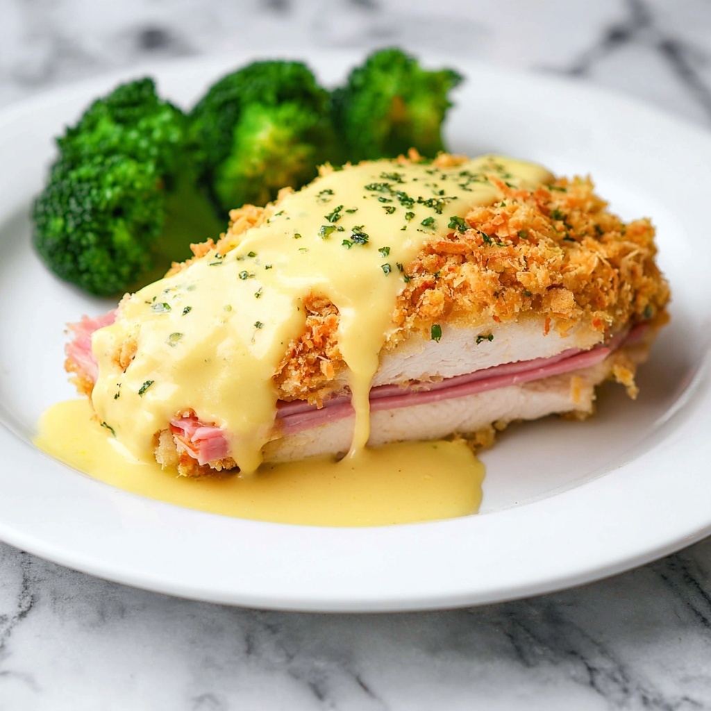 Easy Chicken Cordon Bleu with Parmesan-Dijon Cream Sauce Recipe - Recipe Image