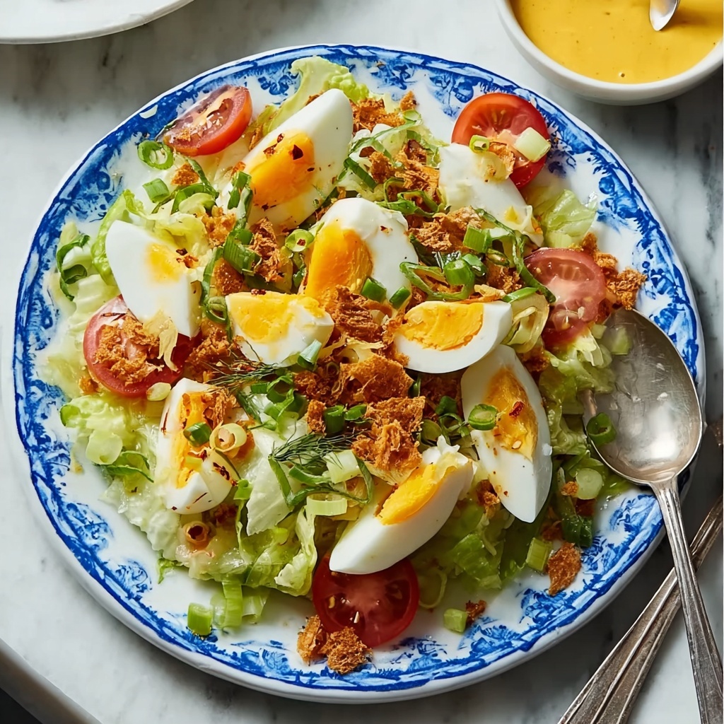 Crispy Egg Salad with Chickpeas and Fresh Herbs Recipe - Recipe Image