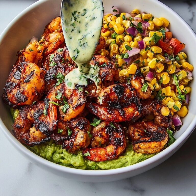 Easy Grilled Shrimp Bowl with Avocado & Corn Salsa Recipe