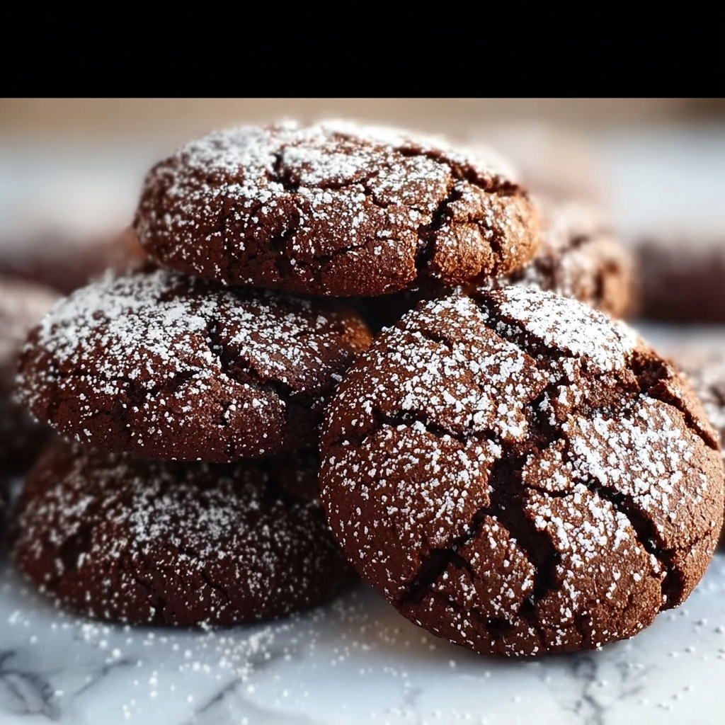 Mocha Crinkle Cookies Recipe - Recipe Image