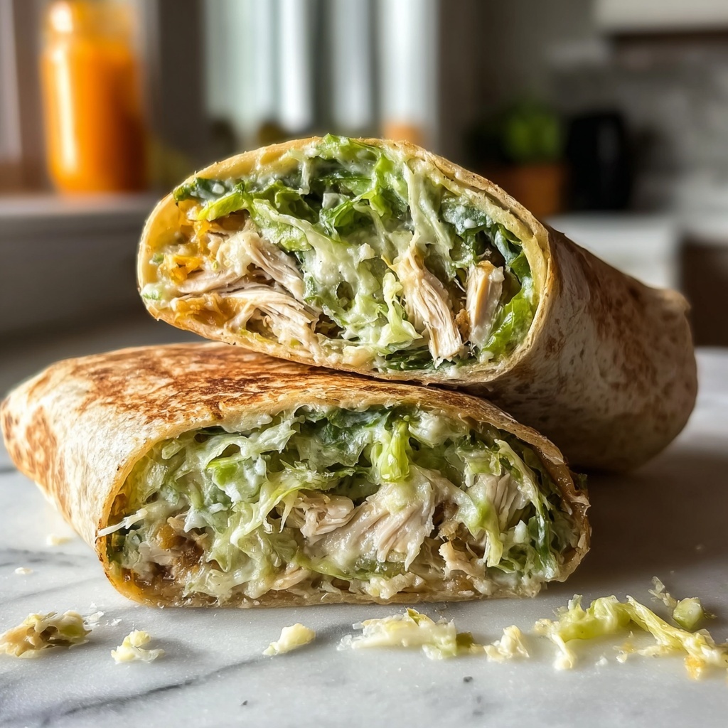 Caesar Chicken Salad Lunch Wraps: A Savory 15-Minute Meal Recipe - Recipe Image