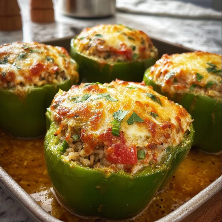 Cheesy Stuffed Green Peppers: 7 Irresistible Flavor Layers Recipe