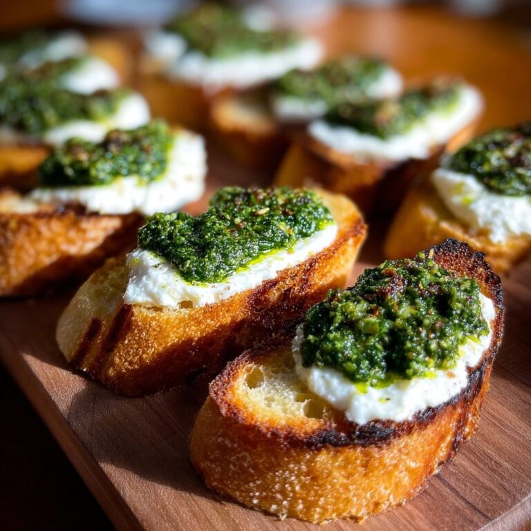 Gluten Free Pesto Goat Cheese Crostini Recipe