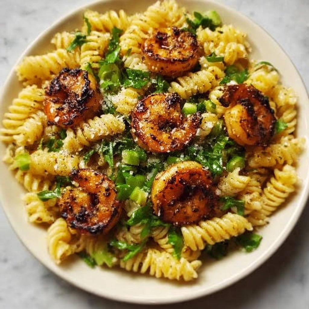 Blackened Shrimp Cavatappi with Cajun Cream Sauce Recipe - Recipe Image