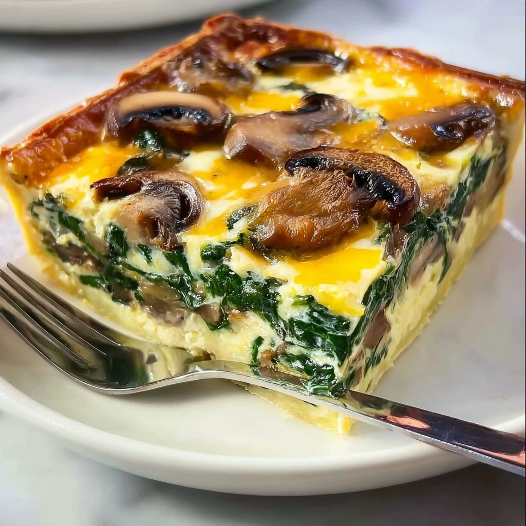 Spinach Mushroom Breakfast Casserole Recipe - Recipe Image