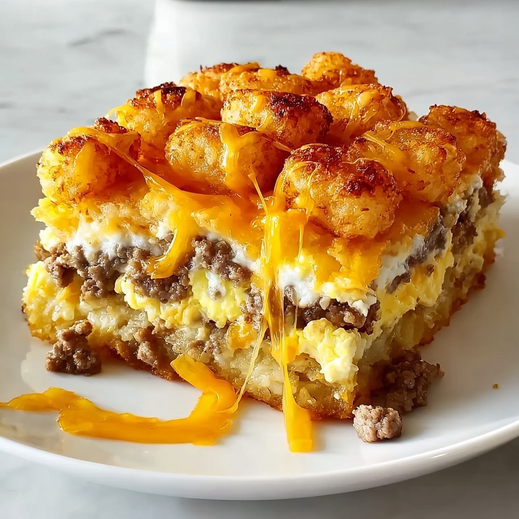 Tater Tot Breakfast Casserole: 5 Comforting Layers of Joy Recipe - Recipe Image