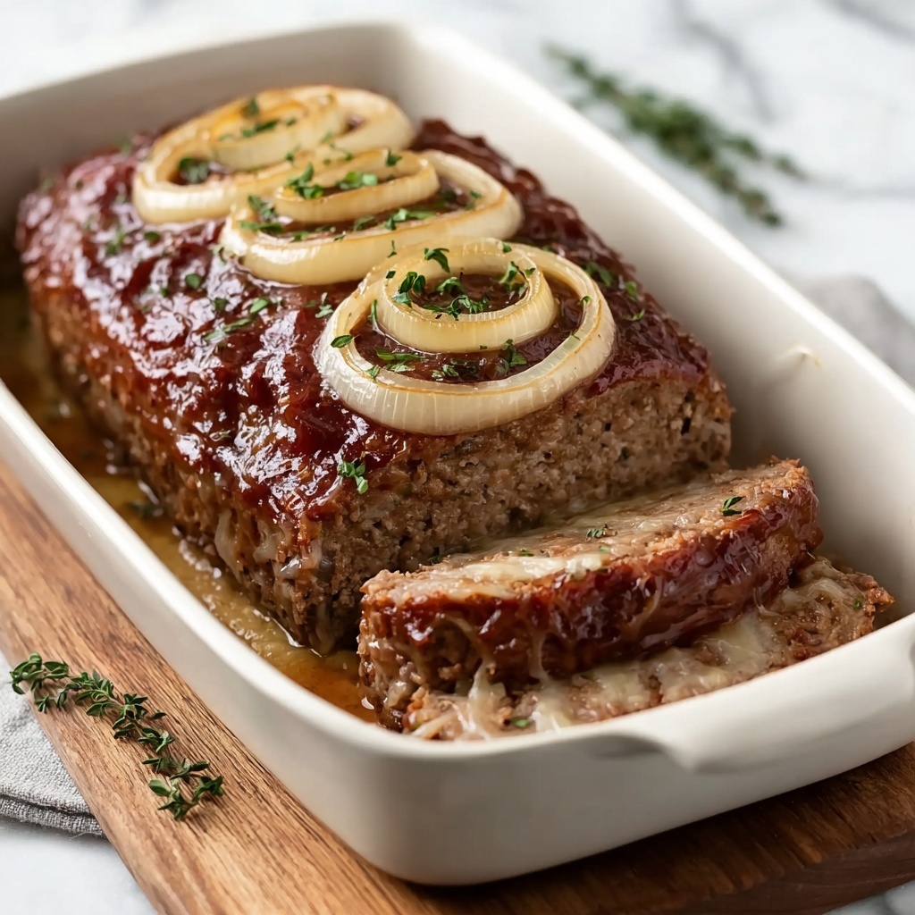 French Onion Meatloaf: A Savory Twist on Comfort Food Recipe - Recipe Image