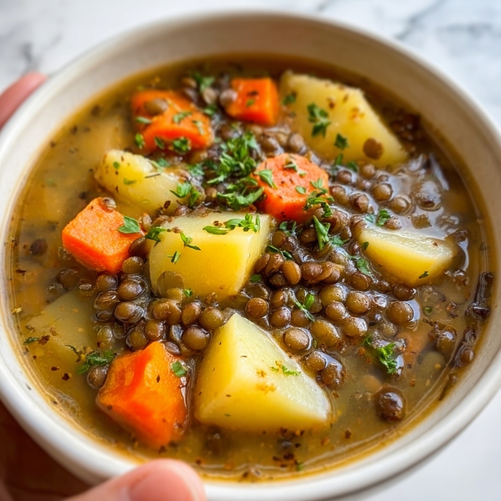Easy Lentil Potato Soup Recipe - Recipe Image