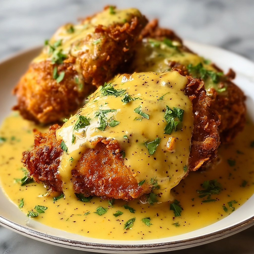 Pretzel-Crusted Chicken with Mustard Cheddar Sauce Recipe - Recipe Image