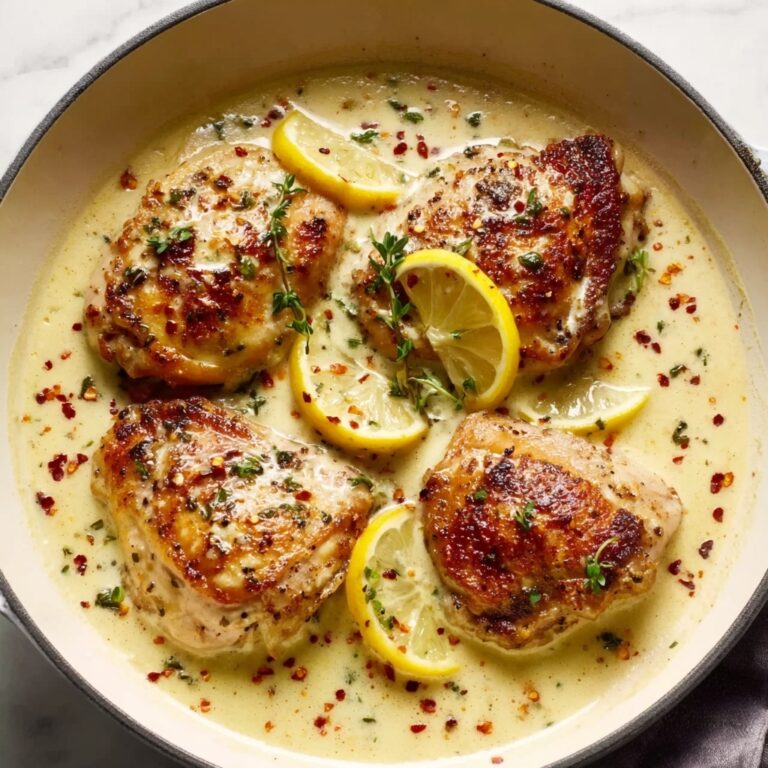 Skillet Chicken with Creamy Lemon Thyme Sauce Recipe