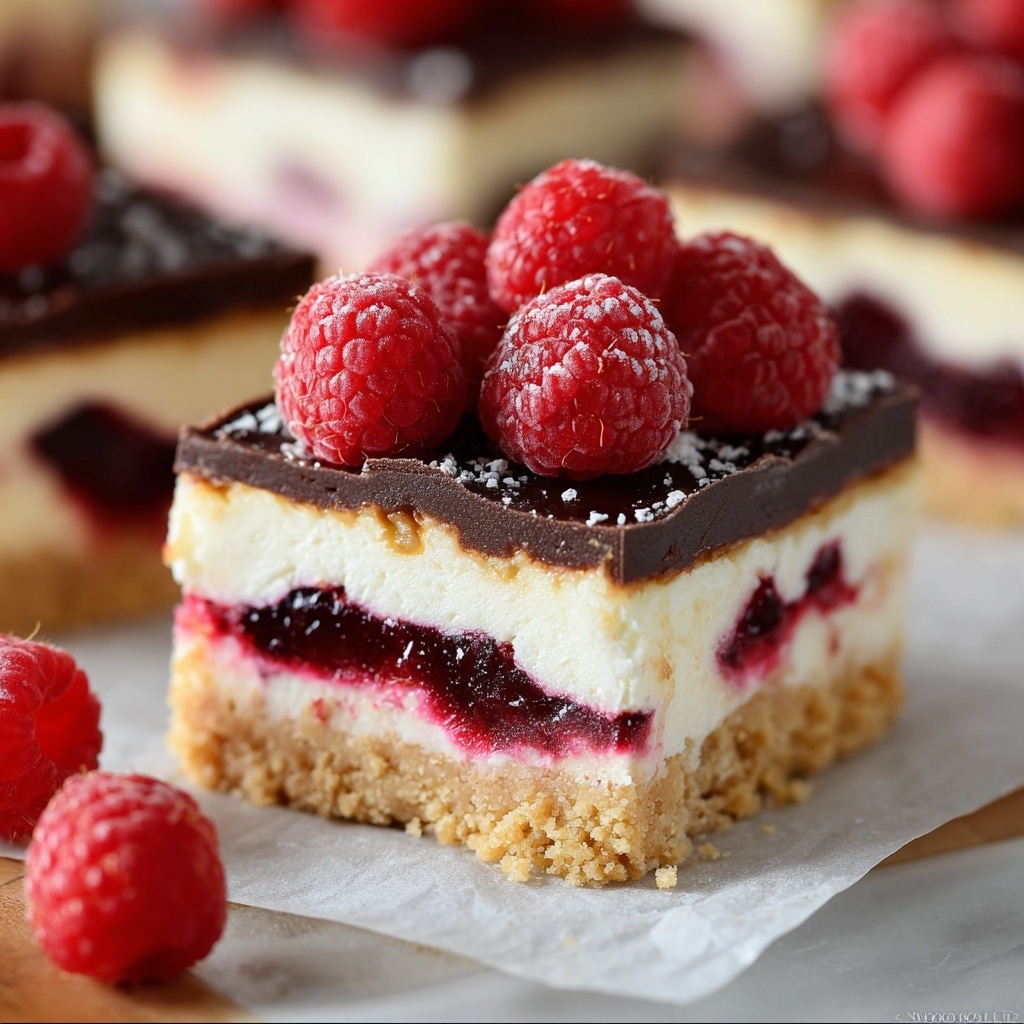 Raspberry Cheesecake Bars Recipe - Recipe Image
