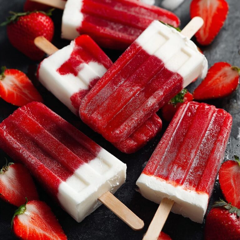 Strawberry Yogurt Popsicles Recipe