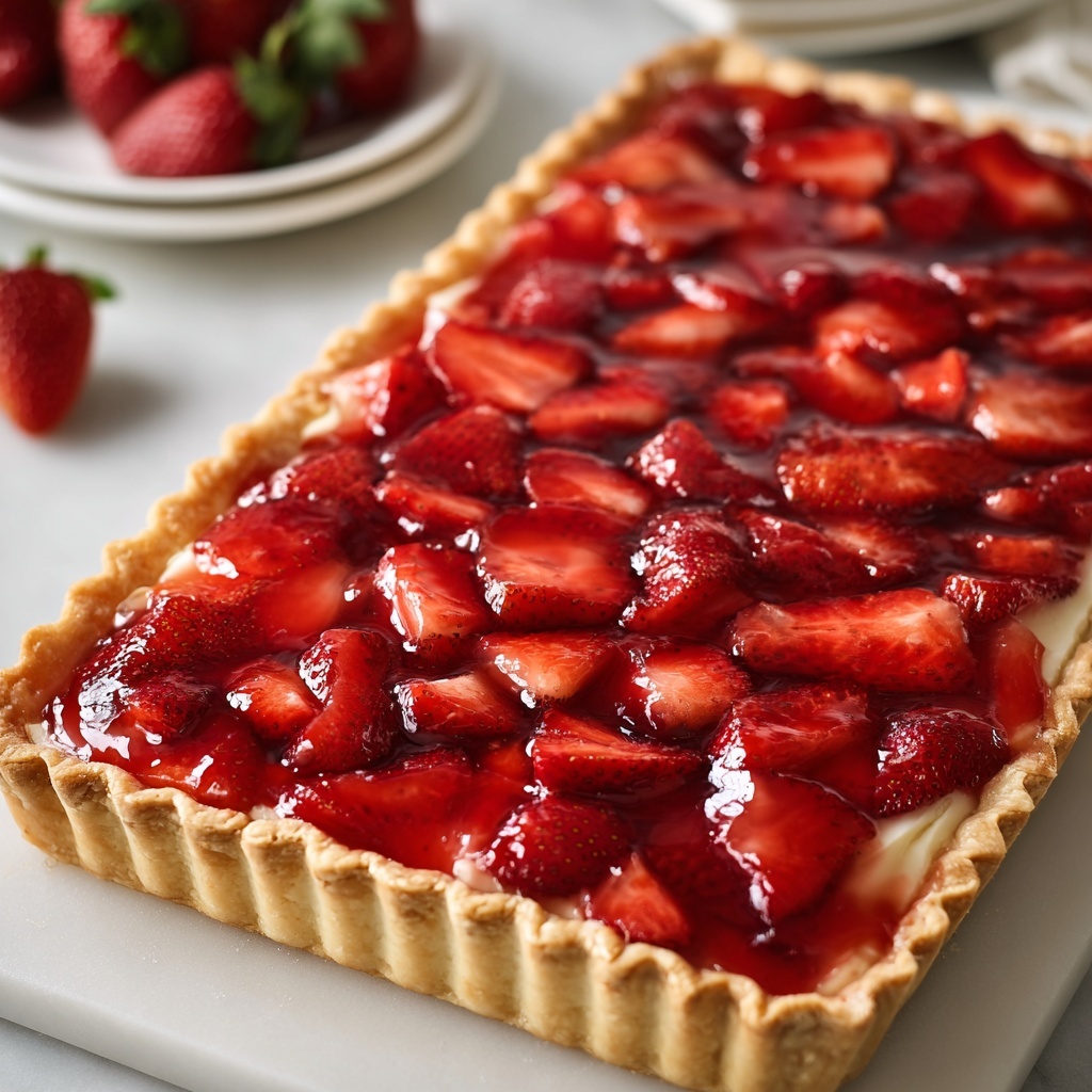 Easy Strawberry Slab Pie Recipe - Recipe Image