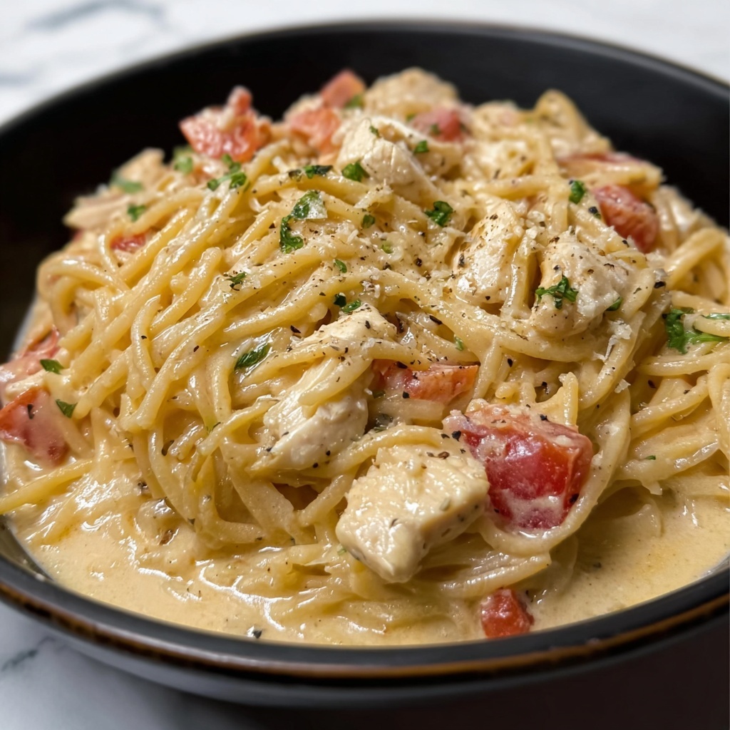 Easy Crockpot Chicken Spaghetti Recipe - Recipe Image