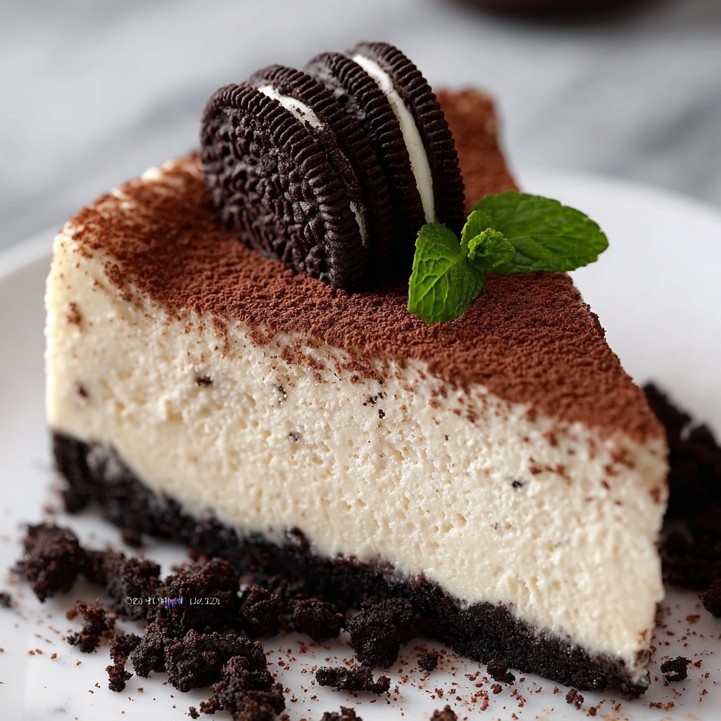 No-Bake Cookies and Cream Cheesecake Recipe - Recipe Image