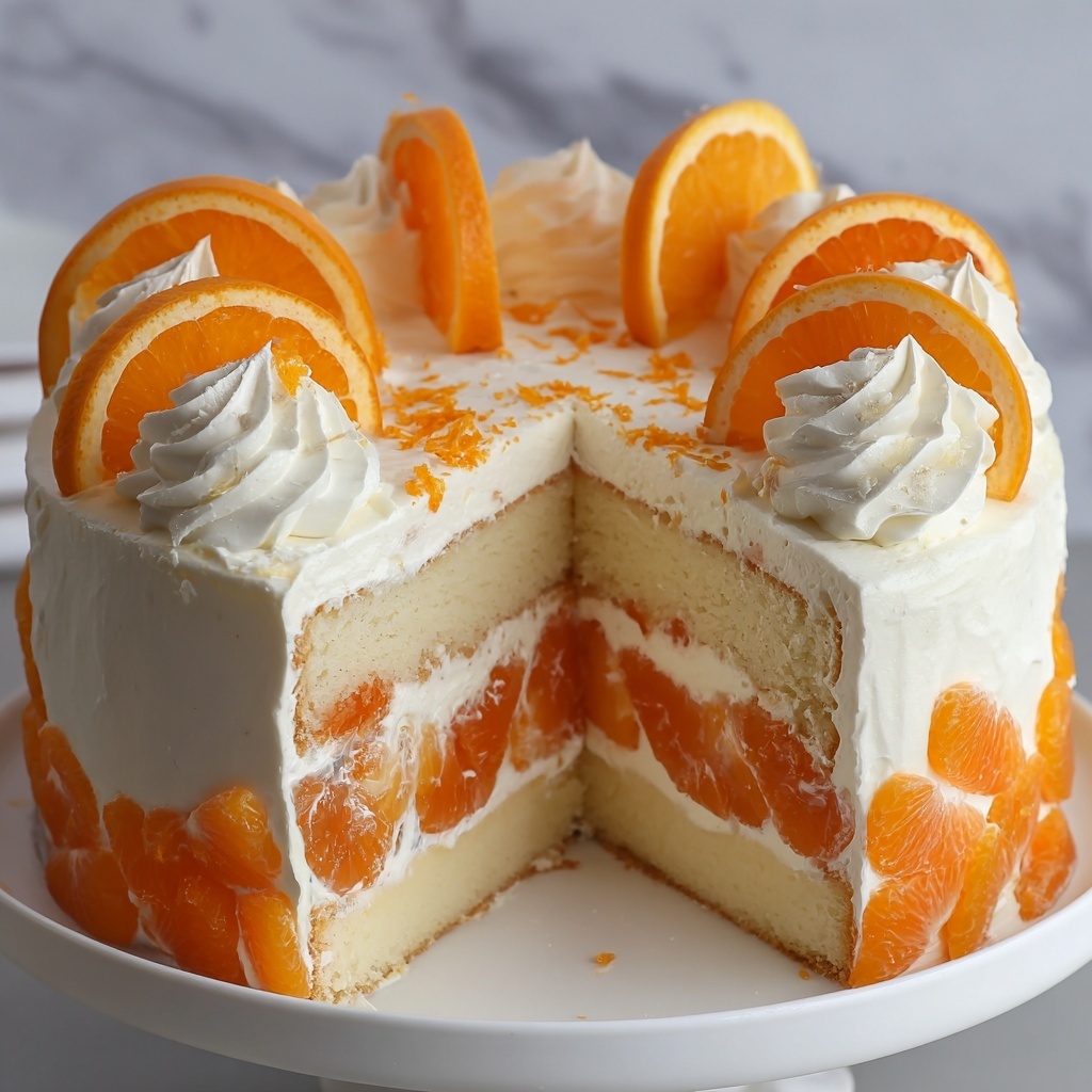 Orange Creamsicle Ice Cream Cake Recipe - Recipe Image