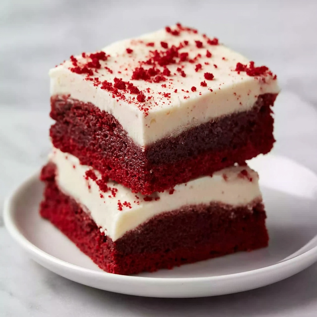 Red Velvet Brownies with Cream Cheese Frosting Recipe - Recipe Image