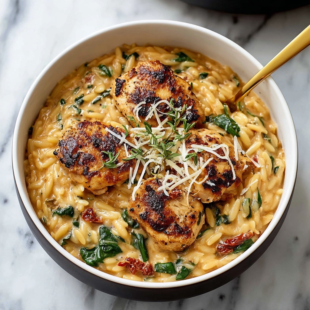 Tuscan Chicken Meatball Orzo Recipe - Recipe Image