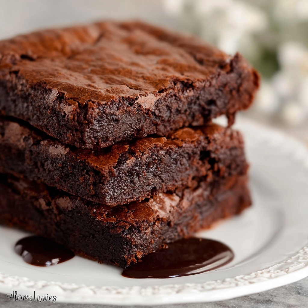 Chocolate Fudge Brownies with Decadent Chocolate Glaze Recipe - Recipe Image