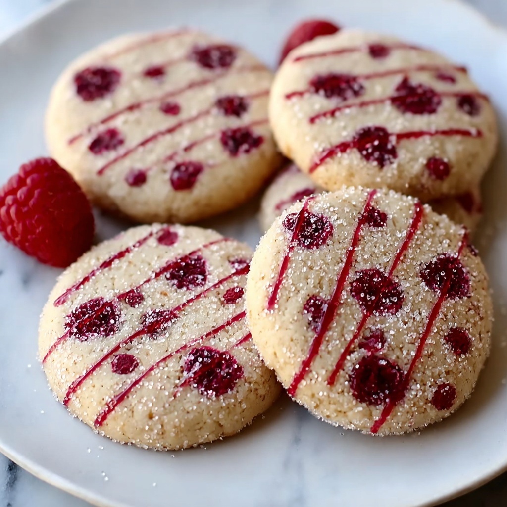 Raspberry Sugar Cookies with Cream Cheese and Chocolate Drizzle Recipe - Recipe Image