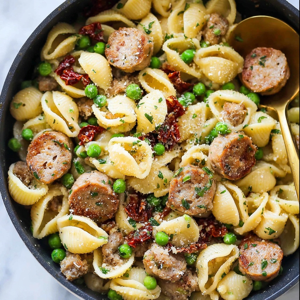 Sausage and Pea Pasta Recipe - Recipe Image