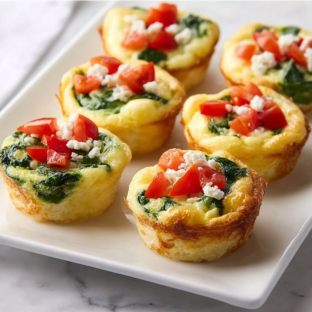 Egg White Bites with Bell Pepper, Spinach, and Feta Recipe - Recipe Image