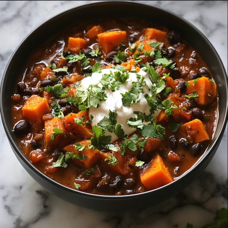 Slow Cooker Sweet Potato Black Bean Chili Recipe