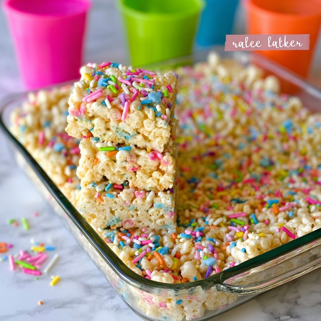 Cake Batter Rice Krispie Treats Recipe - Recipe Image