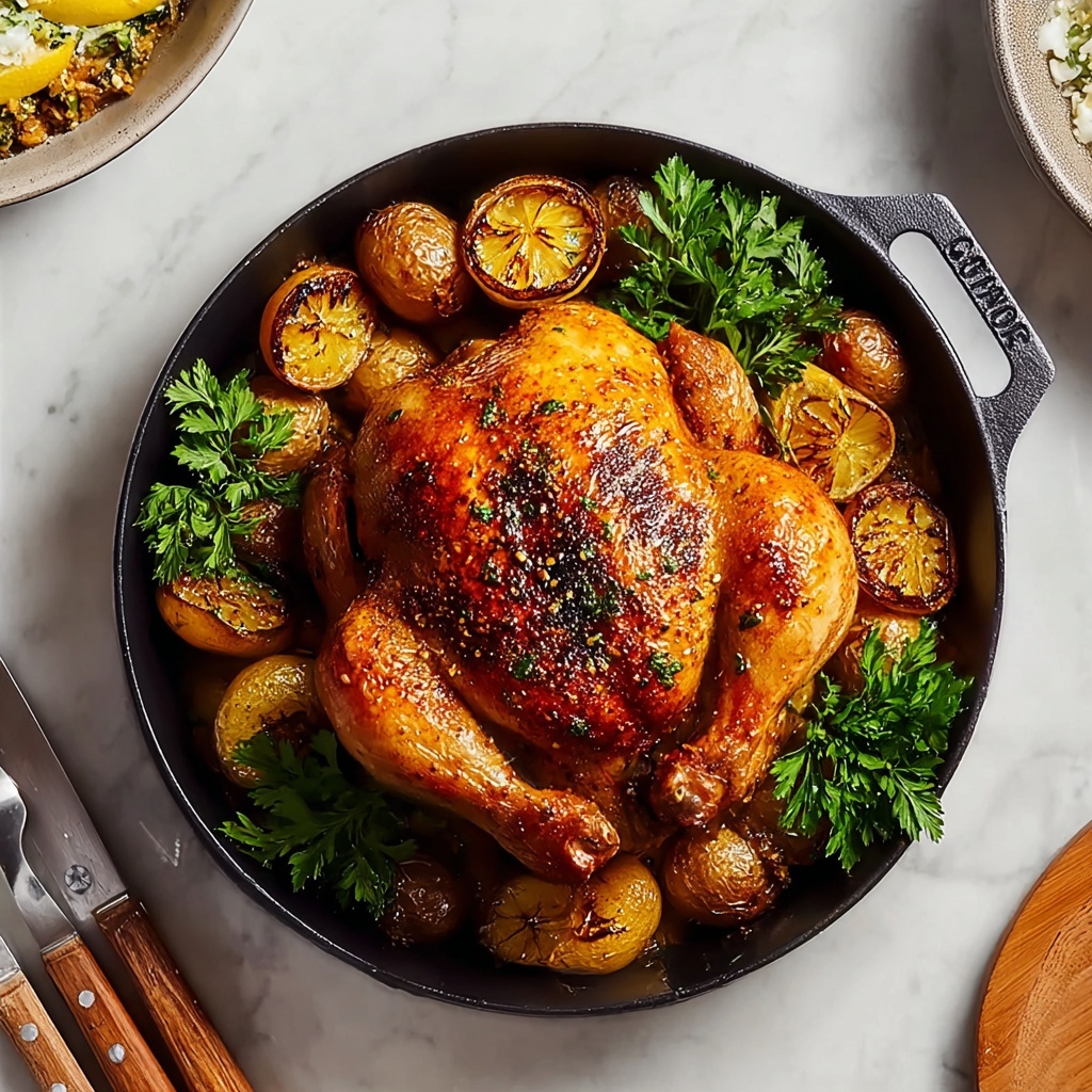 Savory Kefta Roasted Chicken with Garlic and Shallots Recipe - Recipe Image