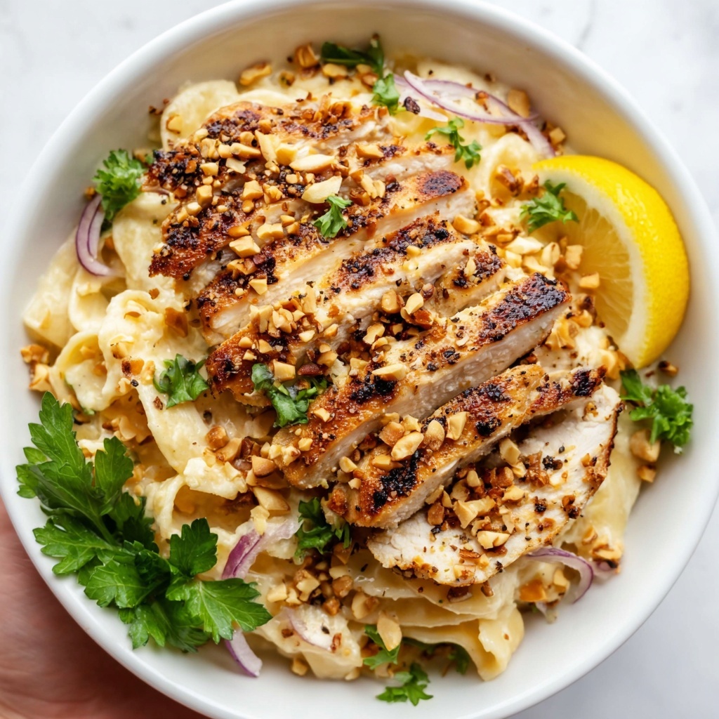 Lemon Garlic Chicken Noodle Bowl Recipe - Recipe Image