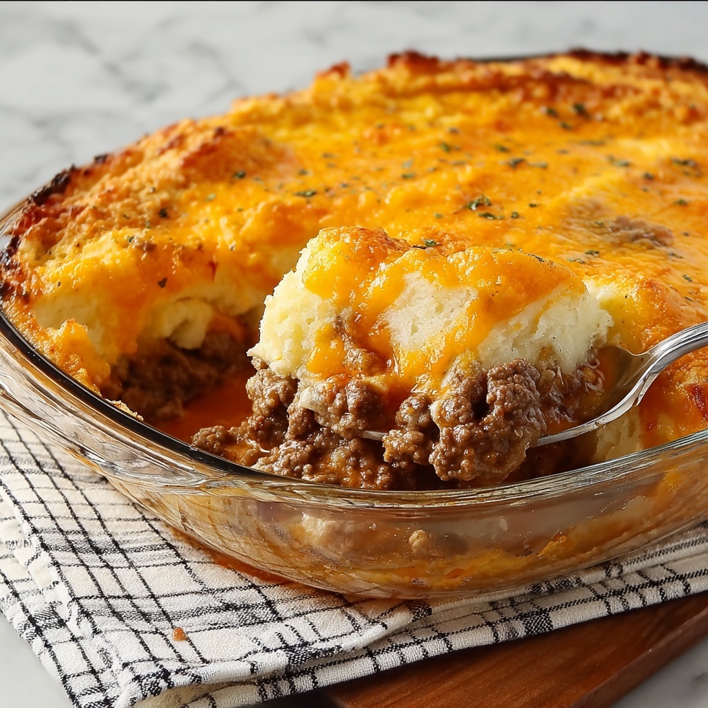 Cheddar Bay Ground Beef Cobbler Recipe - Recipe Image