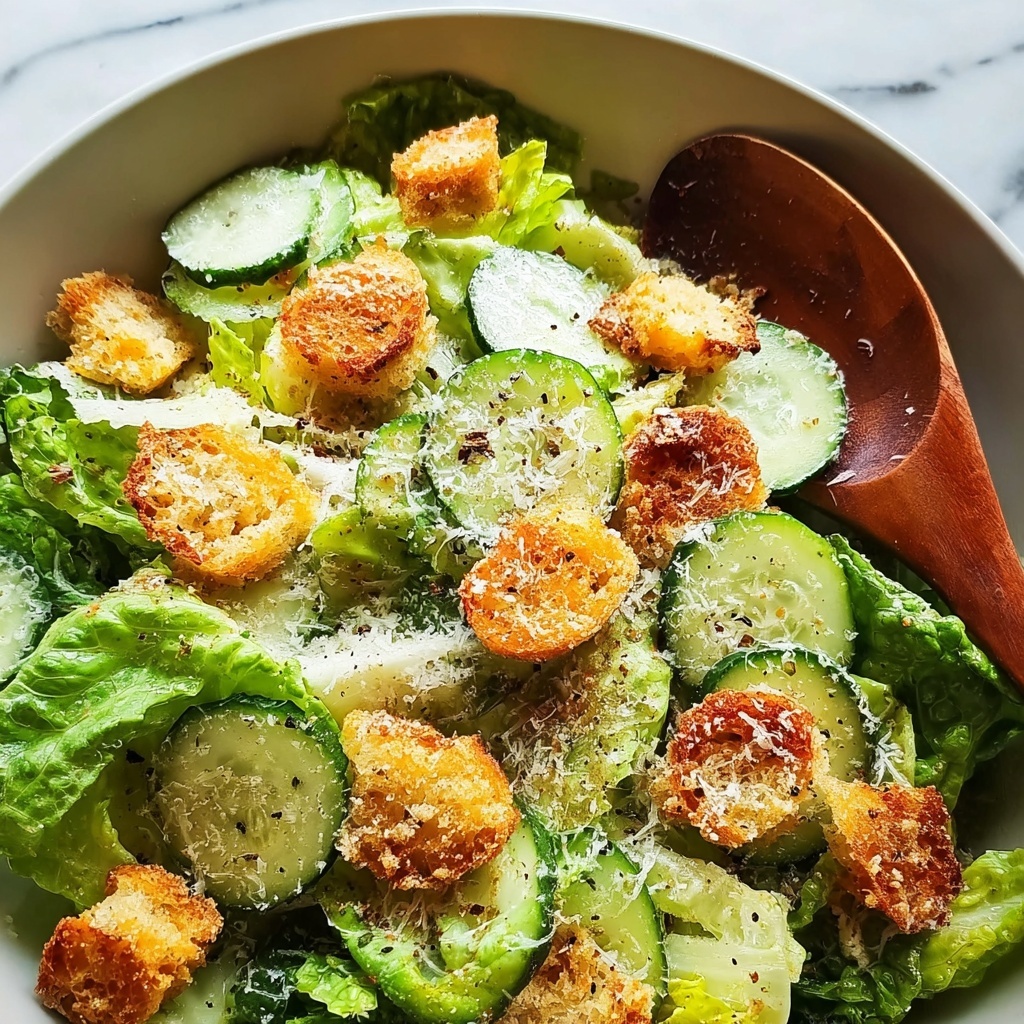 Cucumber Caesar Salad Recipe - Recipe Image