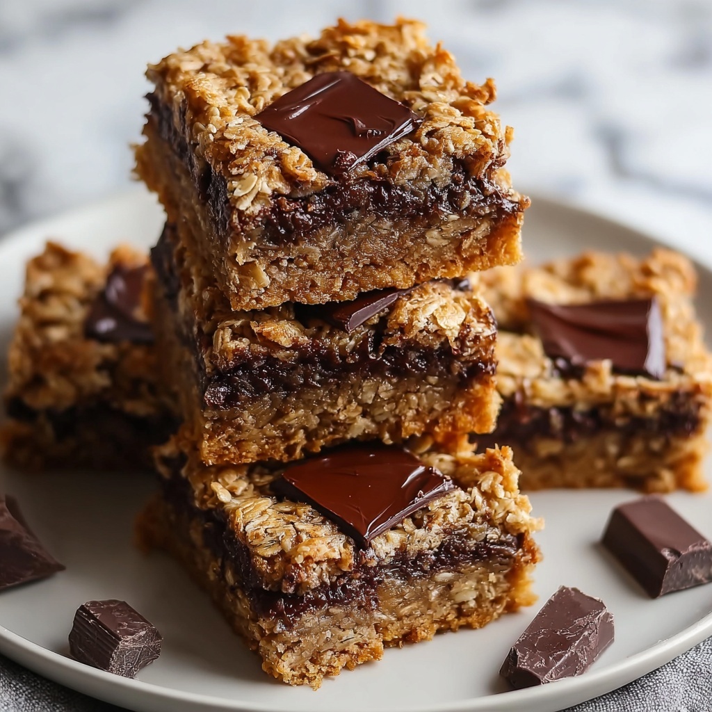 Healthy Chocolate Chip Oatmeal Bars Recipe - Recipe Image