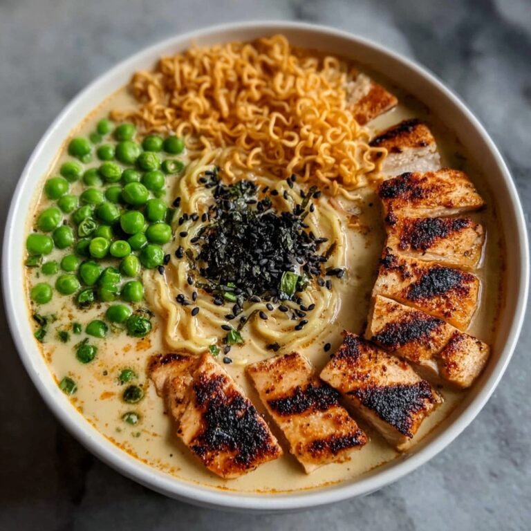 Fiery Chicken Ramen with Creamy Garlic Sauce Recipe