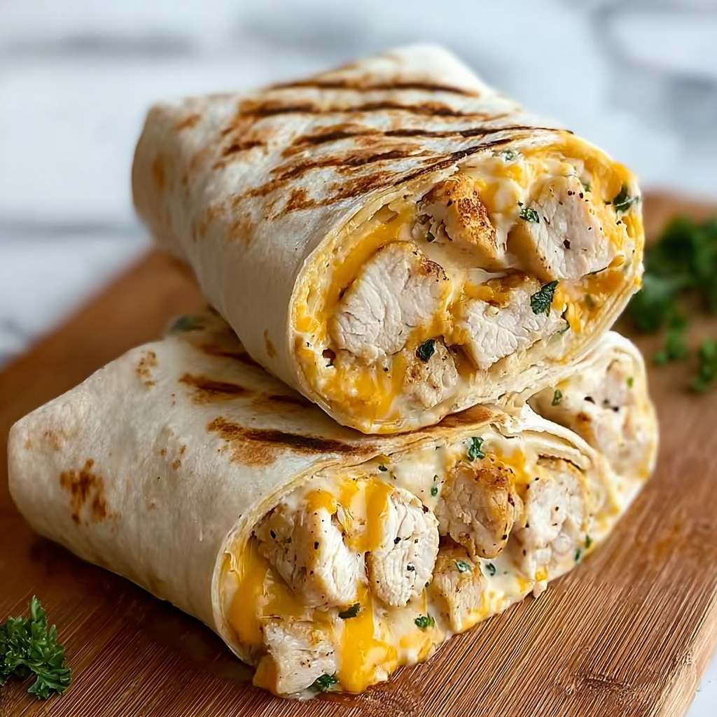 Garlic Cheesy Chicken Wraps That Everyone Will Love! Recipe - Recipe Image