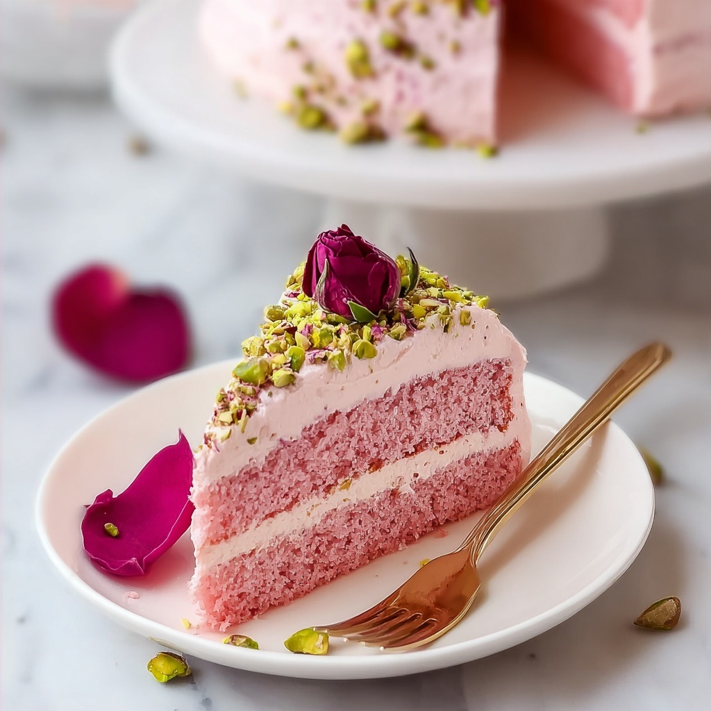 Irresistible Rose Milk Cake Recipe - Recipe Image