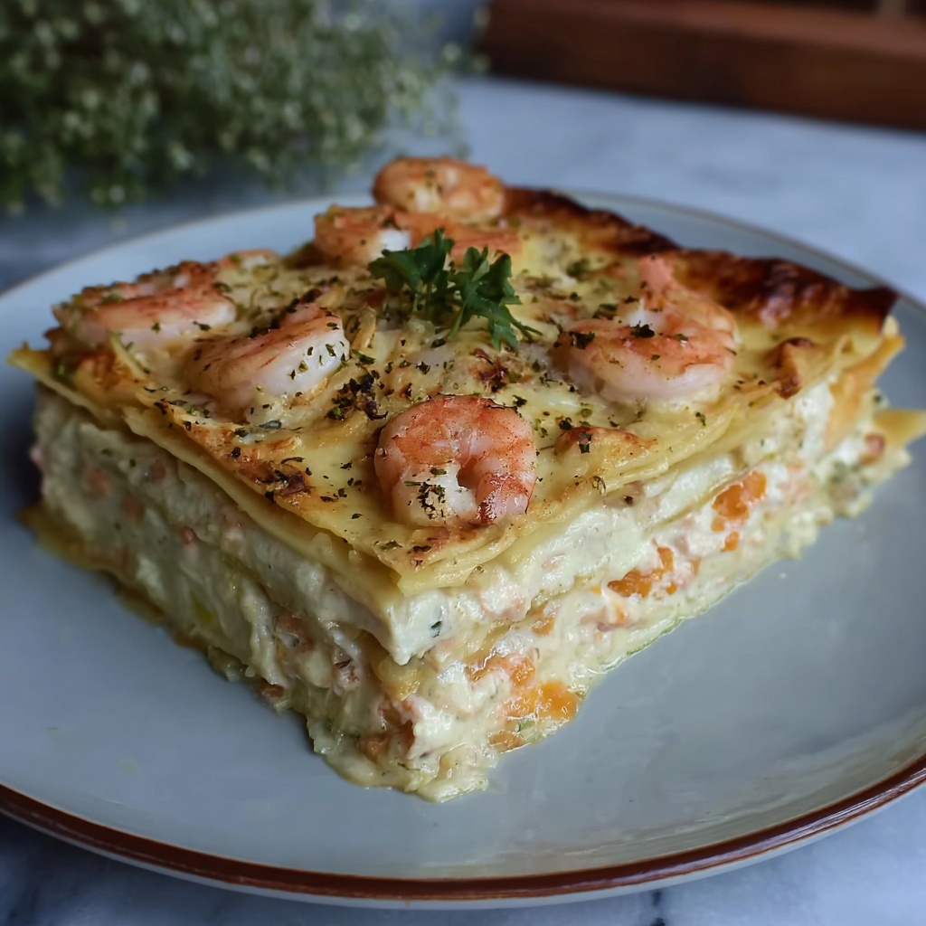 Seafood Lasagna with Shrimp and Crab Recipe - Recipe Image