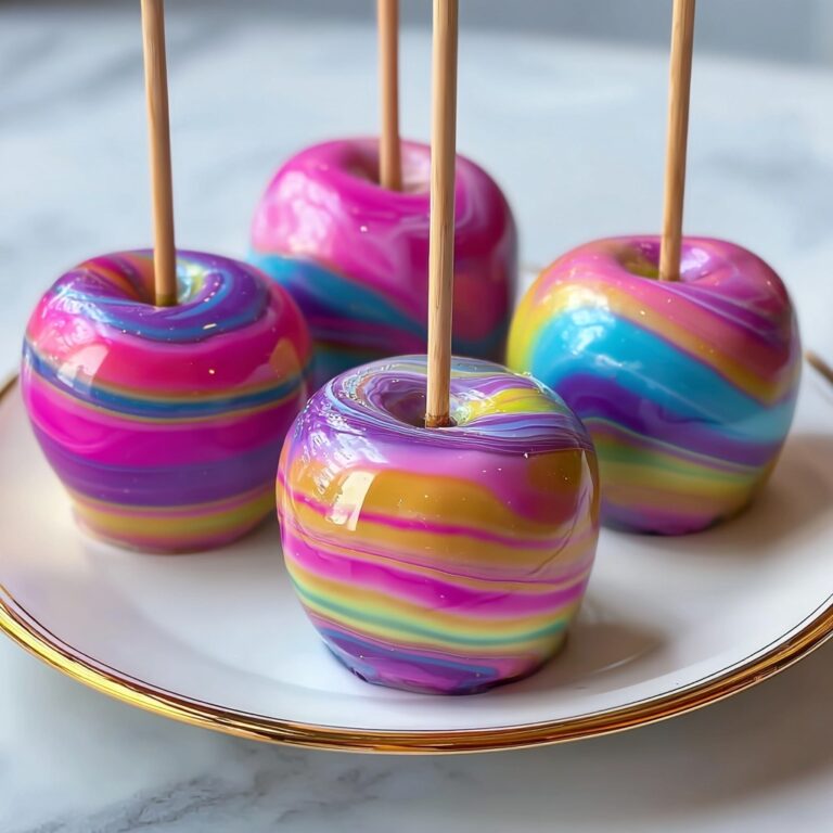 Rainbow Swirl Candy Apples Recipe