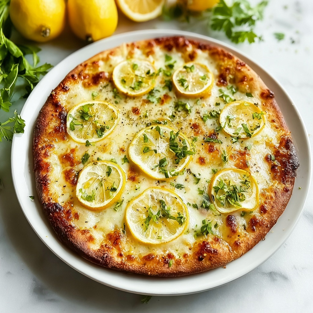 Lemon Pizza with Ricotta, Mozzarella, and Basil Recipe - Recipe Image