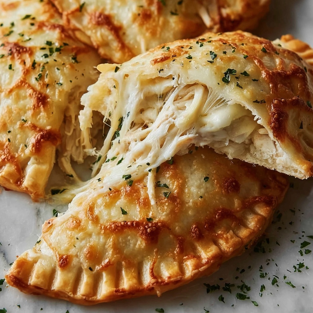 Chicken Alfredo Air Fryer Calzones Recipe - Recipe Image