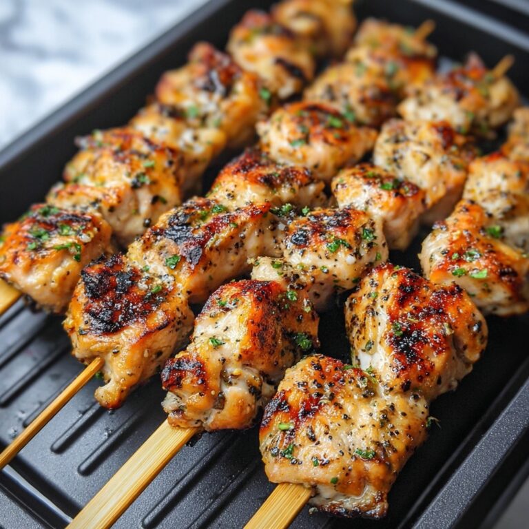 Air Fryer Garlic Parmesan Chicken Skewers Recipe