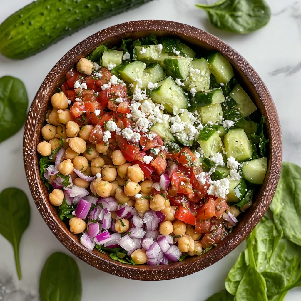 Refreshing Chickpea Feta Cucumber Salad for Healthy Meal Prep Recipe - Recipe Image