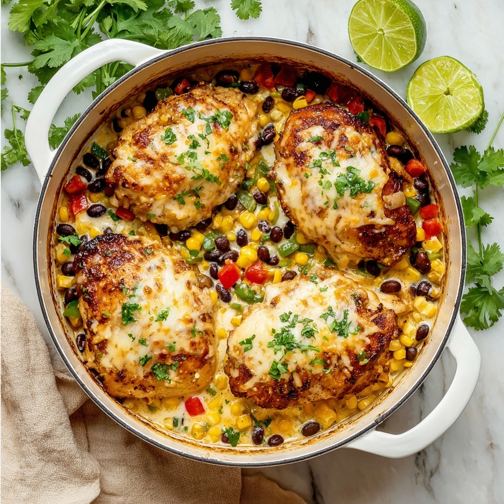 Cowboy Chicken with Black Beans, Corn, and Melted Cheese Recipe - Recipe Image