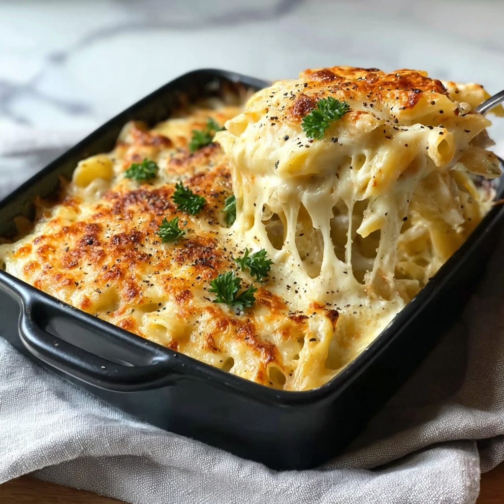 Quick Chicken Alfredo Bake Recipe - Recipe Image