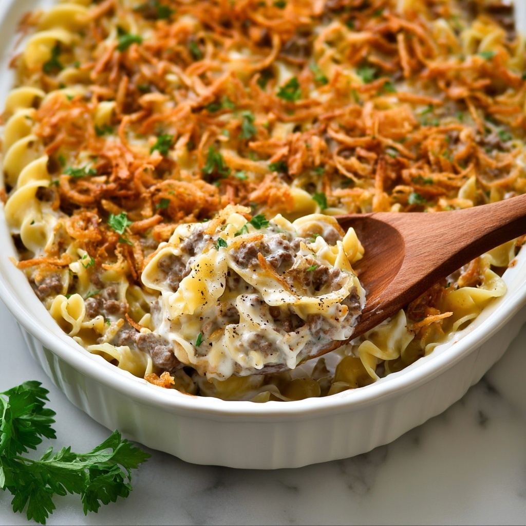French Onion Beef Casserole Recipe - Recipe Image